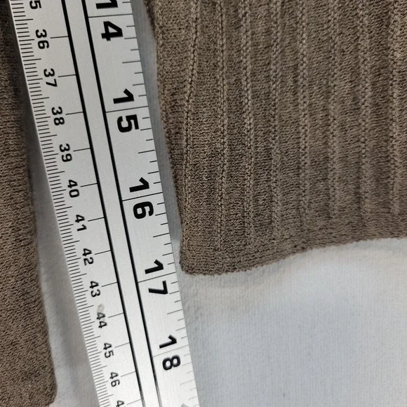Eileen Fisher Cardigan Womens Small Petite Brown Wool Italian Yarn Open Front - Picture 9 of 10